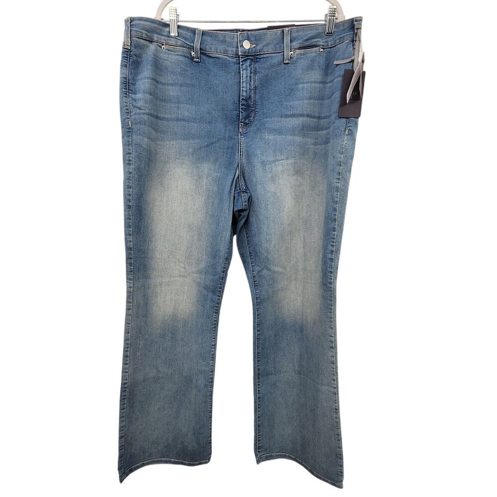 New NWT NYDJ Isabella Trouser Manhattan Beach Wide Leg Jeans Size 20 Slimming